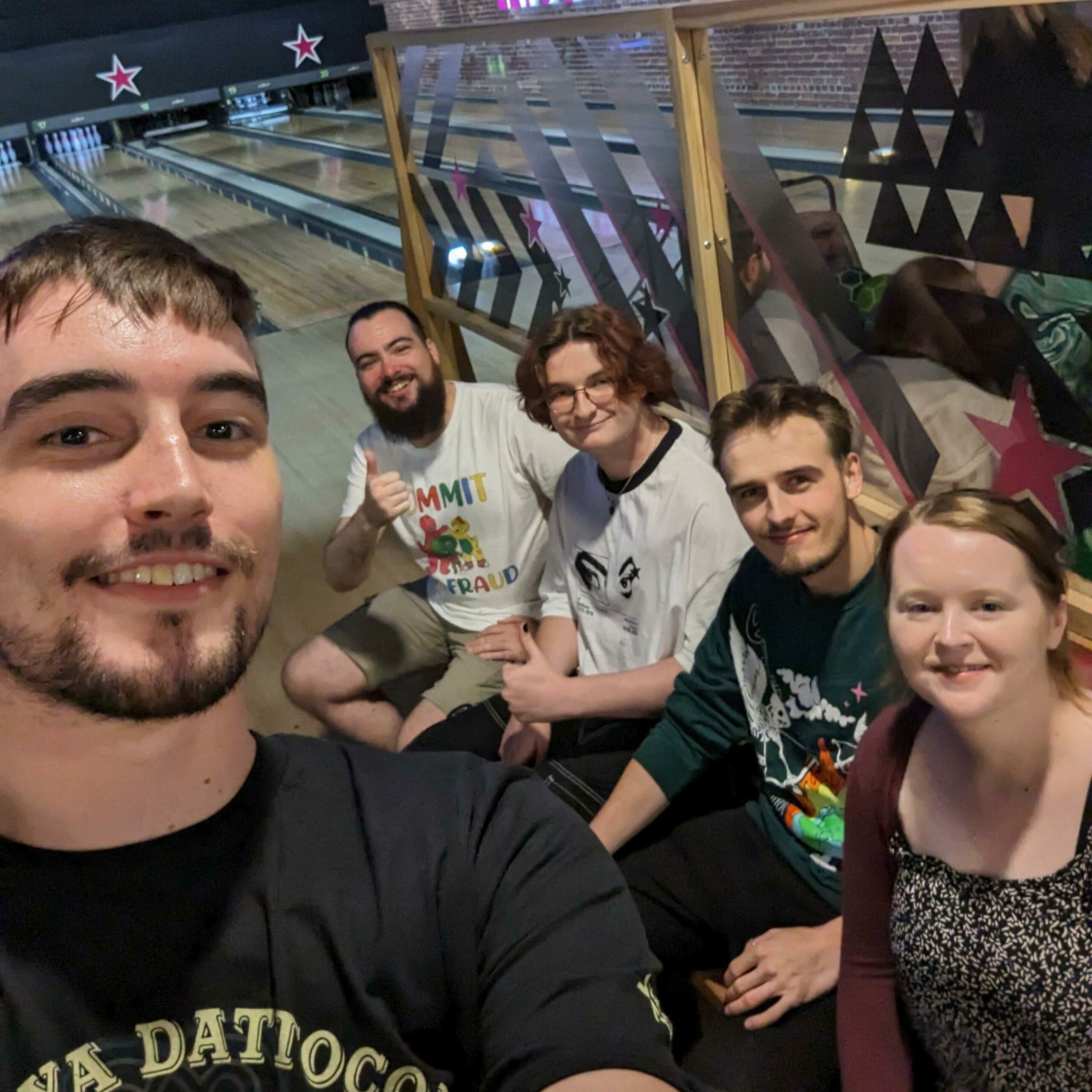 Service team out bowling 